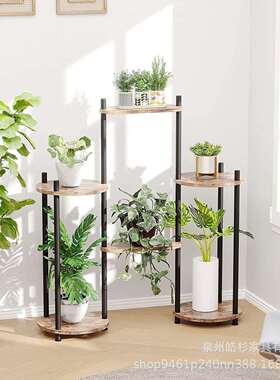 植物支架4层金属花架子可调节花盆支架拼接花架多层花盆架