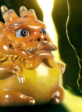 铜艺世家全铜龙九子负屃桌面摆件