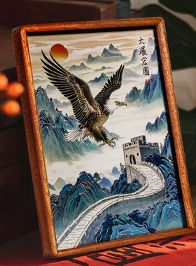 铜艺世家大展宏图铜雕画摆台