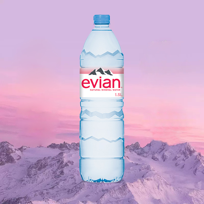 法国Evian依云天然矿泉水330ml/500ml1.5L整箱弱碱性饮用水