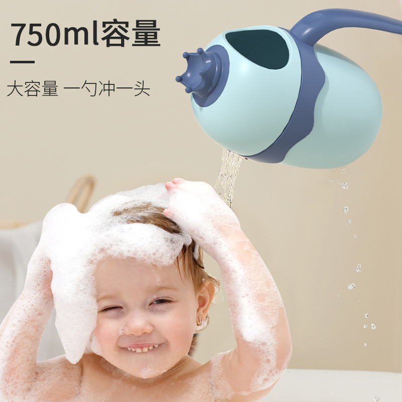 英氏婴儿皇冠花洒洗头勺宝宝洗浴洗澡勺水瓢儿童洗发杯塑料水舀子 - 图0