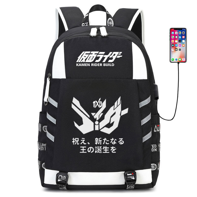 2024假面骑士双肩背包BUILD老实人初高中学生书包时王20周年嘻哈 - 图0