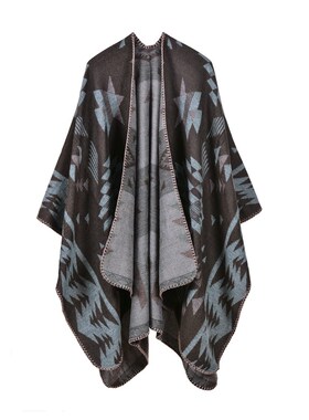 Big-name geometric diamond shawl