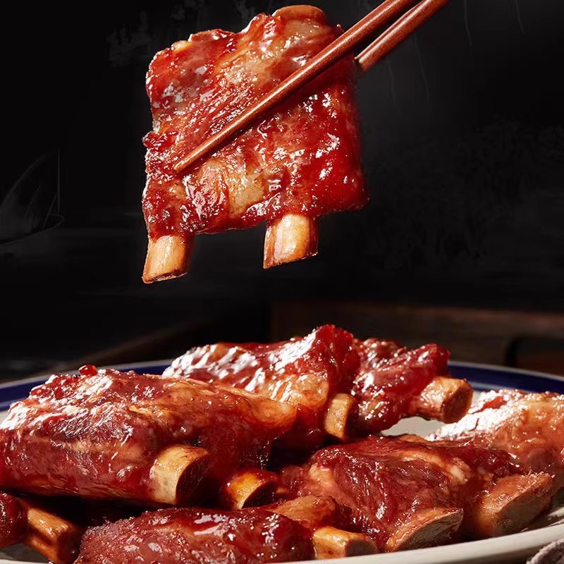红烧酱排骨酱汁红烧肉开袋即食红烧肋排熟食猪小排休闲解馋下酒菜 - 图0