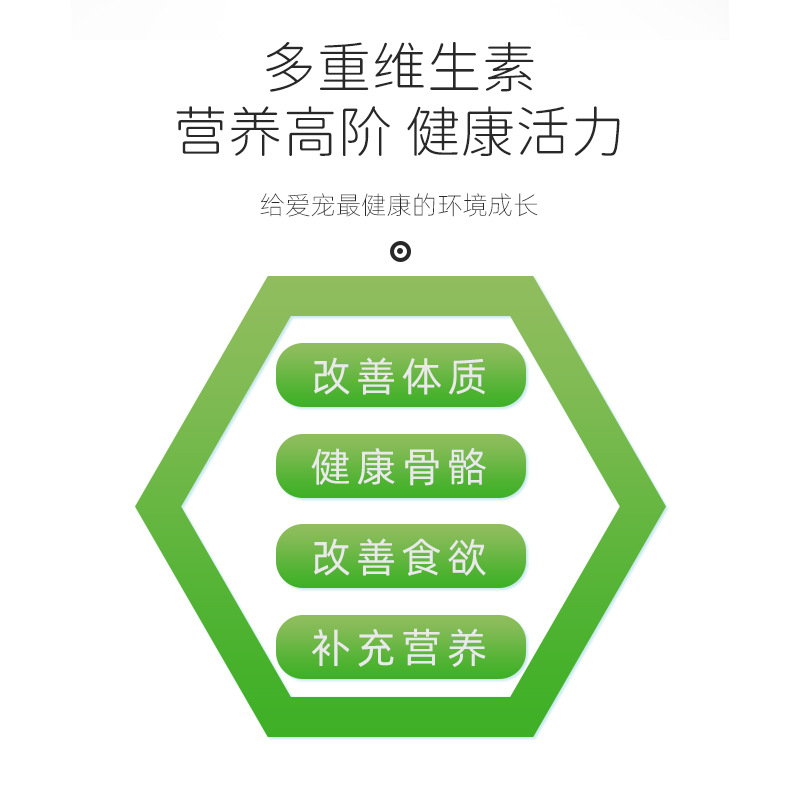 威宠物复合维生素犬猫b族多维猫狗防掉毛免疫200片营养神经维b - 图2