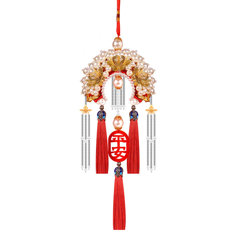 凤冠挂件diy挂饰半成品汽车挂件手工状元帽网红车载挂件凤平安冠,淘宝优惠券,粉丝福利购,淘宝优惠卷