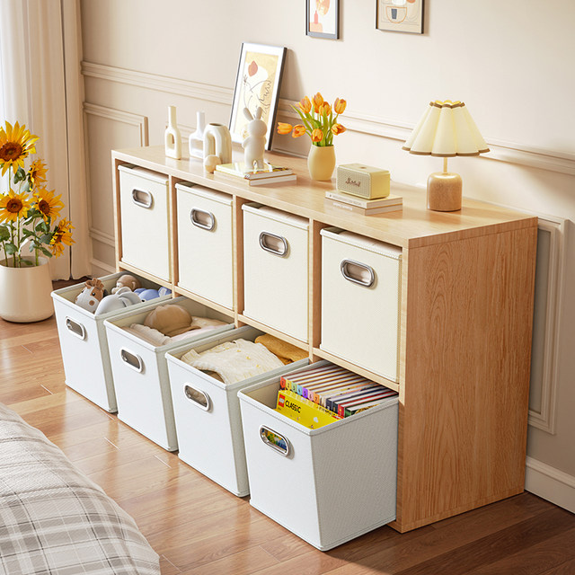 Kindergarten lattice cabinet storage box fabric foldable