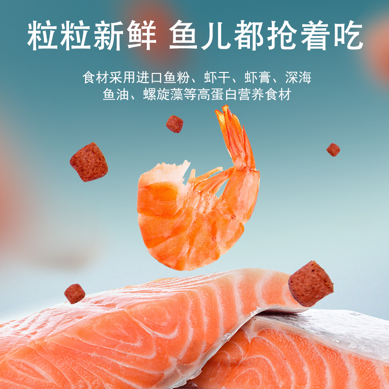 鱼食锦鲤饲料观赏鱼金鱼专用鱼粮增色增艳不浑水通用中型小型鱼 - 图0