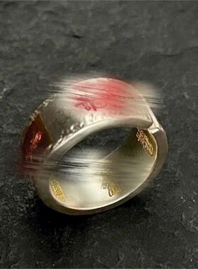 以赤心证道获乾坤共鸣戒指道系青年传统文化錾刻工艺精致手作指环