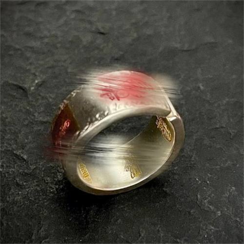 以赤心证道获乾坤共鸣戒指道系青年传统文化錾刻工艺精致手作指环 - 图1