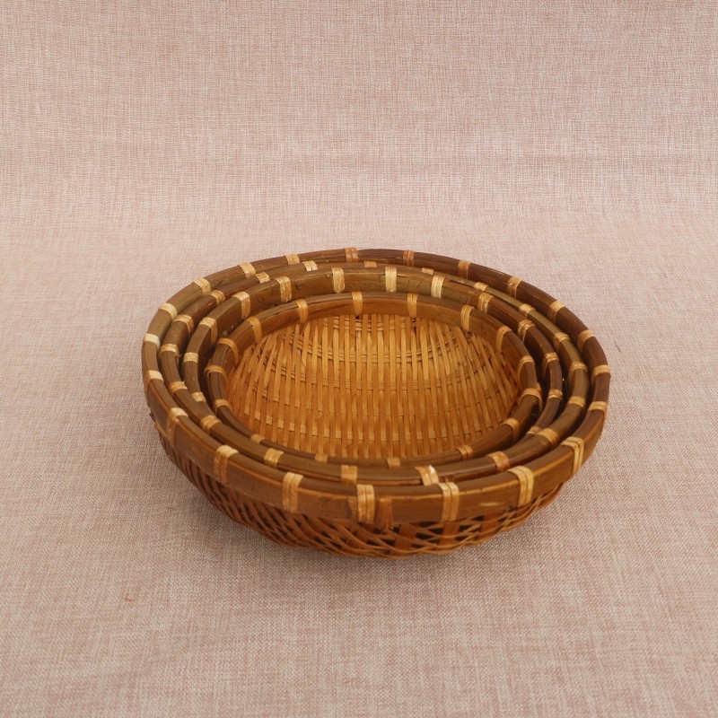 竹编篮子簸箕馒头收纳筐竹编筐沥水淘米篮小箩筐手工编织工艺竹子,淘宝优惠券,粉丝福利购,淘宝优惠卷
