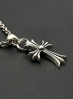 ODEK高级复古水滴圆环十字架项链毛衣链vintage重工经典款男士