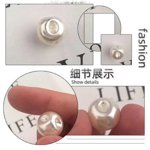 旗袍衬衫珍珠女上衣小纽扣白色圆形diy配件毛衣开衫儿童扣子装饰 - 图0