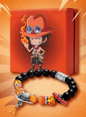 海贼王航海王路飞萨博艾斯男女款时尚感小狮子手串手链游戏周边