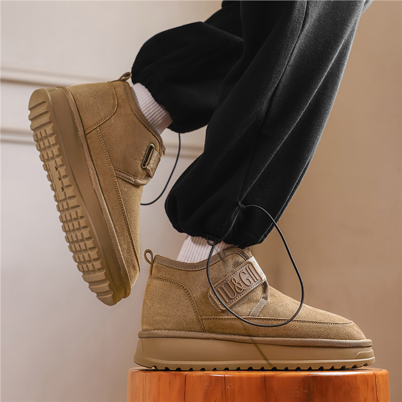 东北雪地靴男款冬季加绒保暖魔术贴面包鞋皮毛一体零下40度大棉鞋,淘宝优惠券,粉丝福利购,淘宝优惠卷