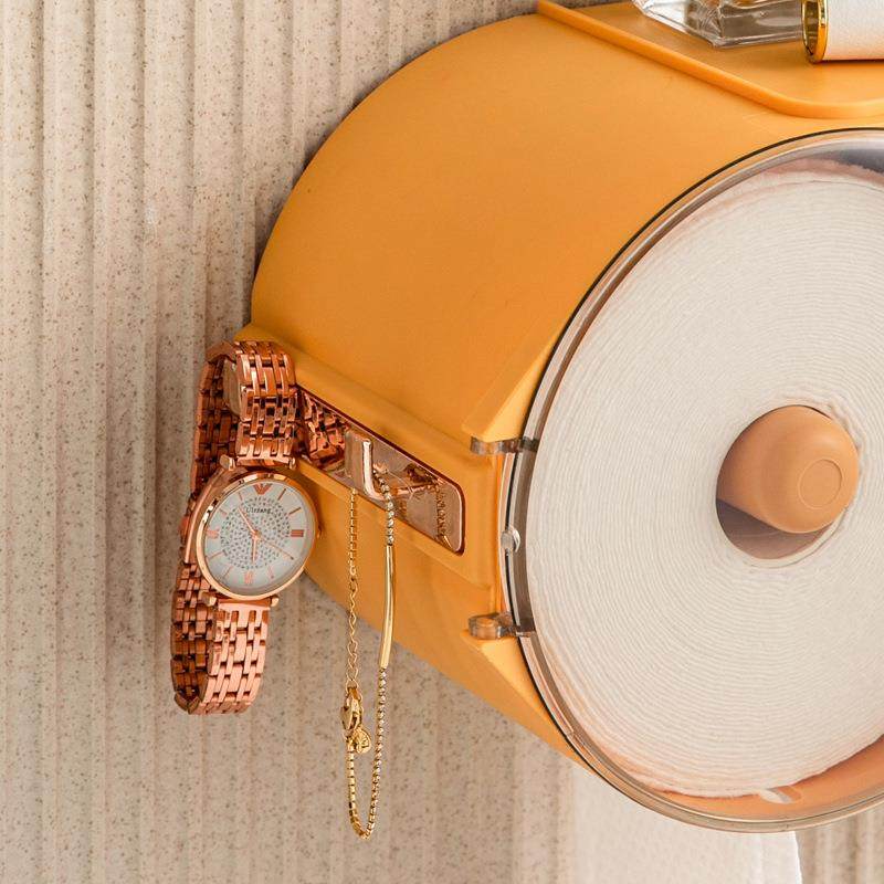 卫生间壁挂式防尘抽取式化妆棉收纳盒置物架吹风机架显示器大容量,淘宝优惠券,粉丝福利购,淘宝优惠卷