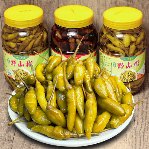 广西七彩椒泡椒酸辣野山椒酸甜口泡小米辣泡指天椒五彩椒辣下饭菜 - 图0