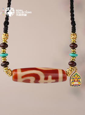 布达拉宫红肉宝瓶天珠吊坠国风新款项链玛瑙文创手工可调节颈饰