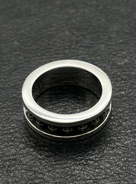 ODEK复古mini plus十字花戒指欧美个性嘻哈十字花小众霸气指环