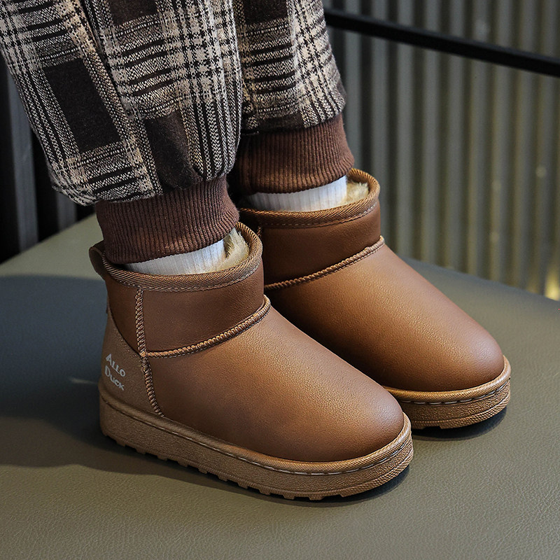 冬季儿童雪地靴防水男女童回力短靴子宝宝加绒保暖棉鞋小孩防滑靴,淘宝优惠券,粉丝福利购,淘宝优惠卷