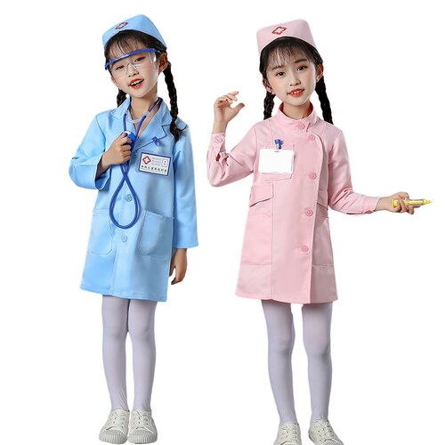 儿童护士医生演出服装幼儿园过家家职业角色扮演小白大褂小孩子 - 图3