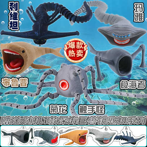 超大号远古龙利维坦深海迷航巨兽3d打印菊花触手怪玛雅模型玩具男 - 图1