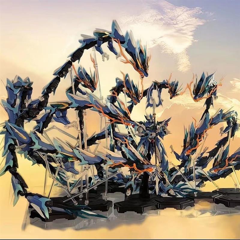 Compatible with LEGO Gundam assembly deformation motor core Lu Bu Bai Xueji mecha model boy toy blind box building blocks