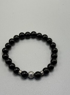 2026年新款复古黑色原创饰品小众转运珠幸运绳男女情侣款手链礼物