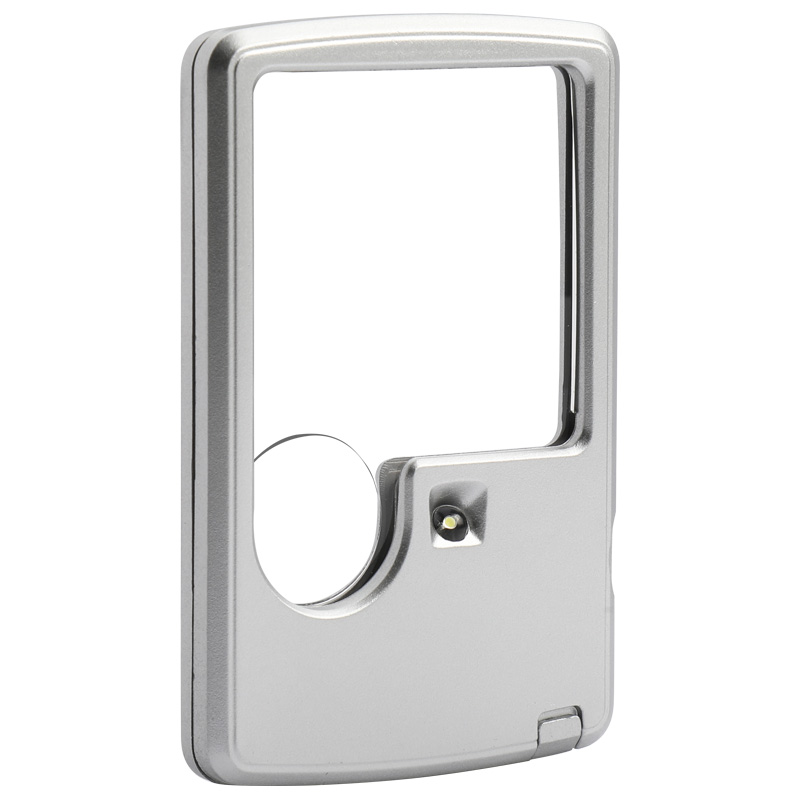 卡片放大镜多功能高倍数高清老人阅读高倍带led灯看书防刮耐摔方形迷你儿童探索扩大放大器便携式鉴定 - 图3