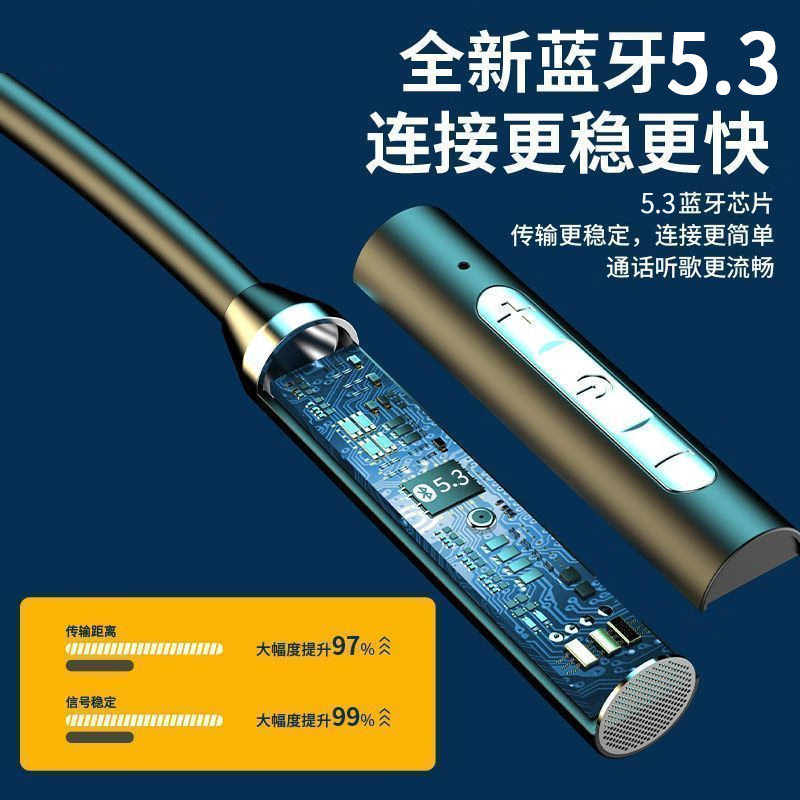 蓝牙耳机挂脖式运动防丢超长待机新款安卓通用挂脖子无线脖挂式,淘宝优惠券,粉丝福利购,淘宝优惠卷