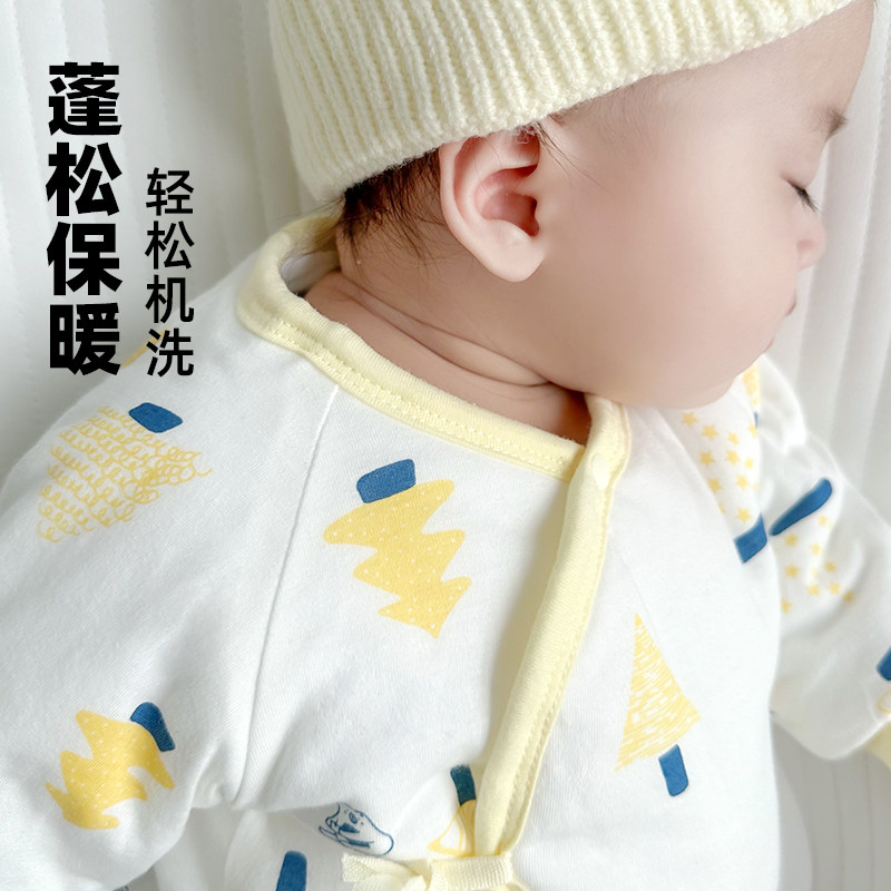 哇哇新生婴儿衣服秋冬夹棉加厚冬装保暖棉袄婴幼儿初生连体衣棉衣,淘宝优惠券,粉丝福利购,淘宝优惠卷