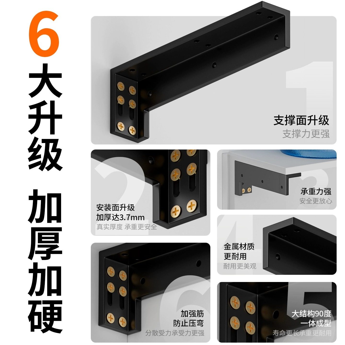 悬空电视柜承重支架墙上三角支撑架书桌隐形层板悬挂吊柜固定托架,淘宝优惠券,粉丝福利购,淘宝优惠卷