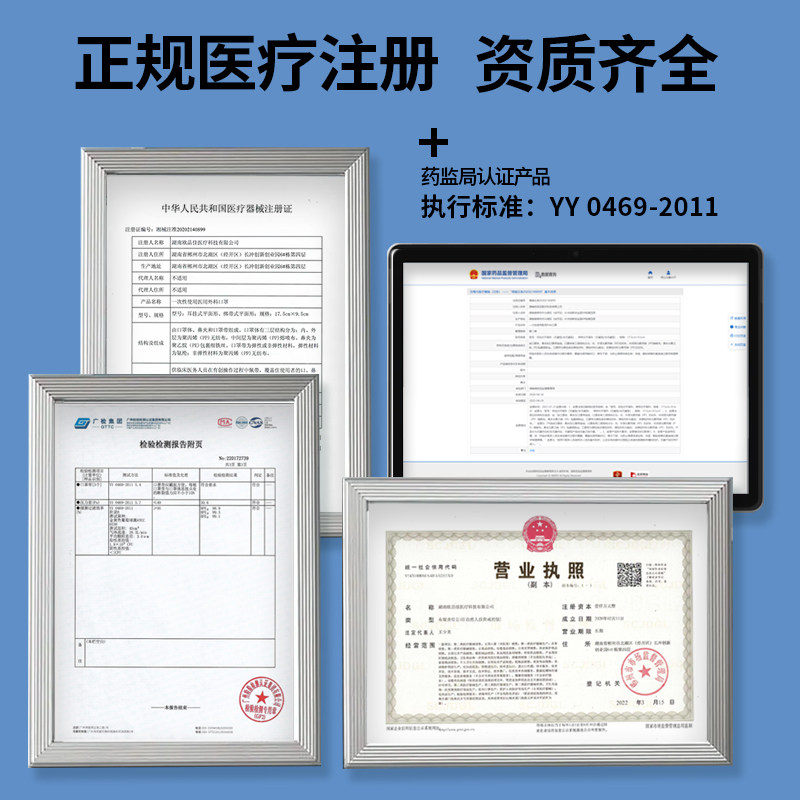 口罩一次性医疗医用外科口罩单独包装3D立体白色女成人正品独立装