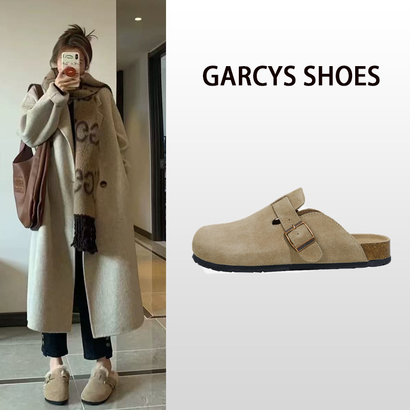 博肯鞋男包头半拖凉拖鞋2024春秋季拖鞋勃肯鞋女加厚懒人鞋平底,淘宝优惠券,粉丝福利购,淘宝优惠卷