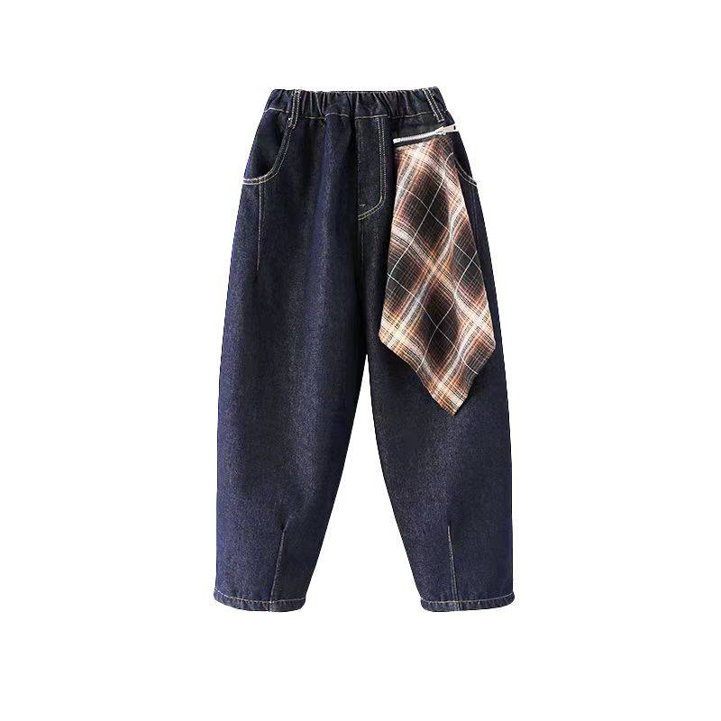 女童加绒牛仔裤秋冬季新款中大儿童一体绒休闲弯刀裤童装加厚裤子,淘宝优惠券,粉丝福利购,淘宝优惠卷