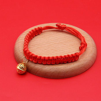 Cat accessories pet collar dog necklace cat collar adjustable hand-woven red rope cat scarf lucky bell