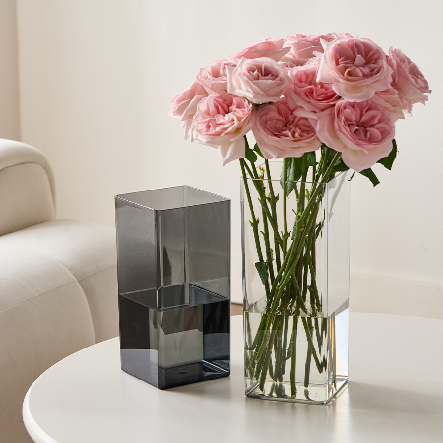亚克力防摔花瓶水培插花富贵竹透明方形装饰客厅小电视柜玻璃塑料,淘宝优惠券,粉丝福利购,淘宝优惠卷