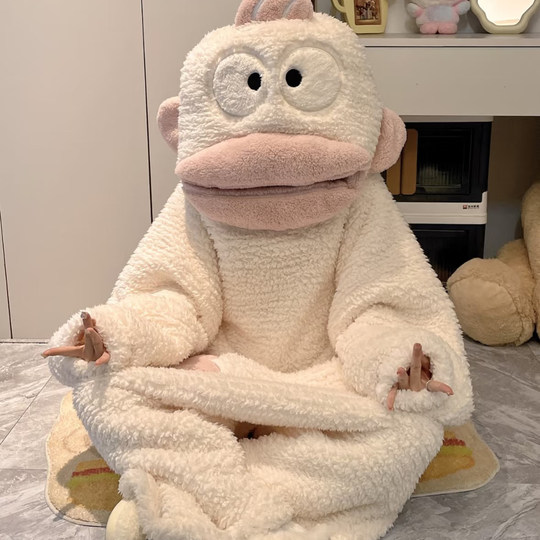 2025 New Ugly Fish Pajamas One Piece Coral Fleece