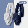 Boys' pure cotton and fleece sports trousers, spring and autumn styles