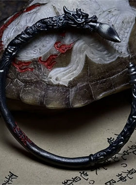 仕途高升金榜题名文昌笔手镯传统文化做旧国风小众道系青年手环