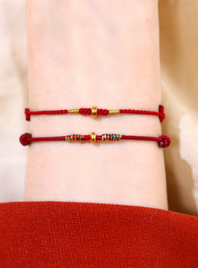 巨好看的绝美小众红绳编织绳手链