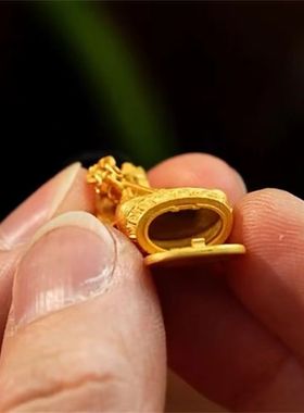 南无大愿地藏王菩萨随身小金佛吊坠寓意好物本命年项链