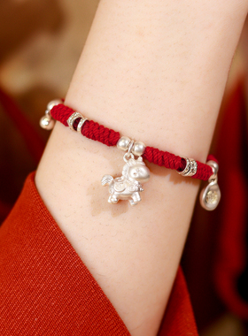 巨好看的红绳轻奢高级感手链女款