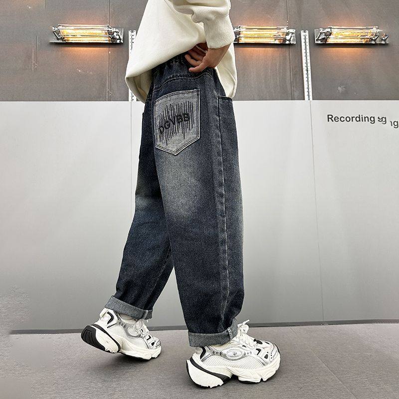 儿童加绒裤子男童春秋冬季加厚牛仔裤中大童宽松休闲潮酷百搭裤子,淘宝优惠券,粉丝福利购,淘宝优惠卷