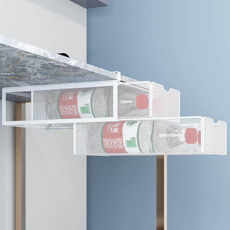 多层桌下置物架抽屉式抽拉篮收纳柜桌底办公桌书桌工位文件整理筐,淘宝优惠券,粉丝福利购,淘宝优惠卷