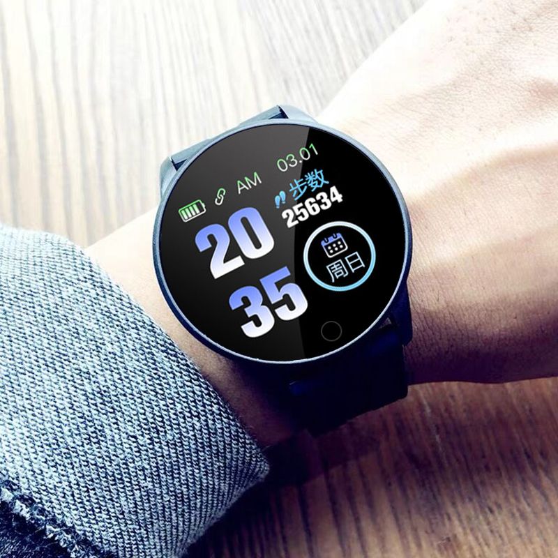 【正品保障】智能手环多功能运动计步闹钟蓝牙手表男女情侣款长续航 - 图1