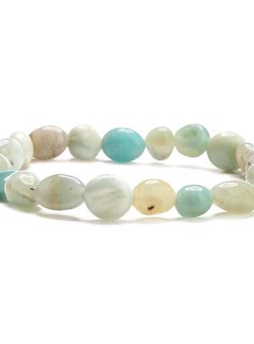 紫水晶大颗粒碎石滚石手链 不规则随形玉石玛瑙手串