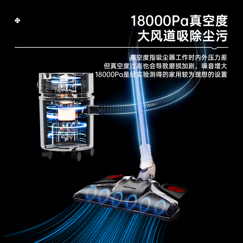 奥克斯吸尘器家用大吸力装修开荒大功率吸吹两用大容量桶式吸尘机