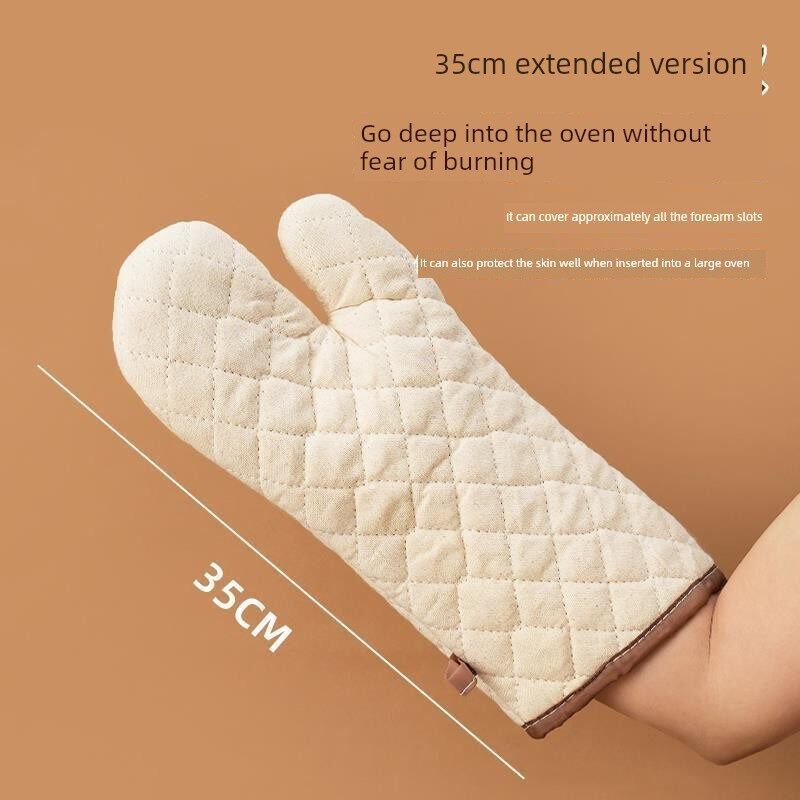 耐高温蒸烤箱用防烫手套加长加厚棉麻防滑微波炉隔热手套厨房家用,淘宝优惠券,粉丝福利购,淘宝优惠卷