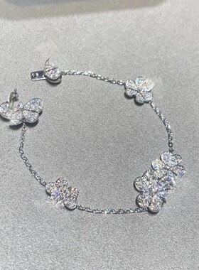 高版本精工对版幸运三叶草手链女镀18k小众设计高级感送女友礼物